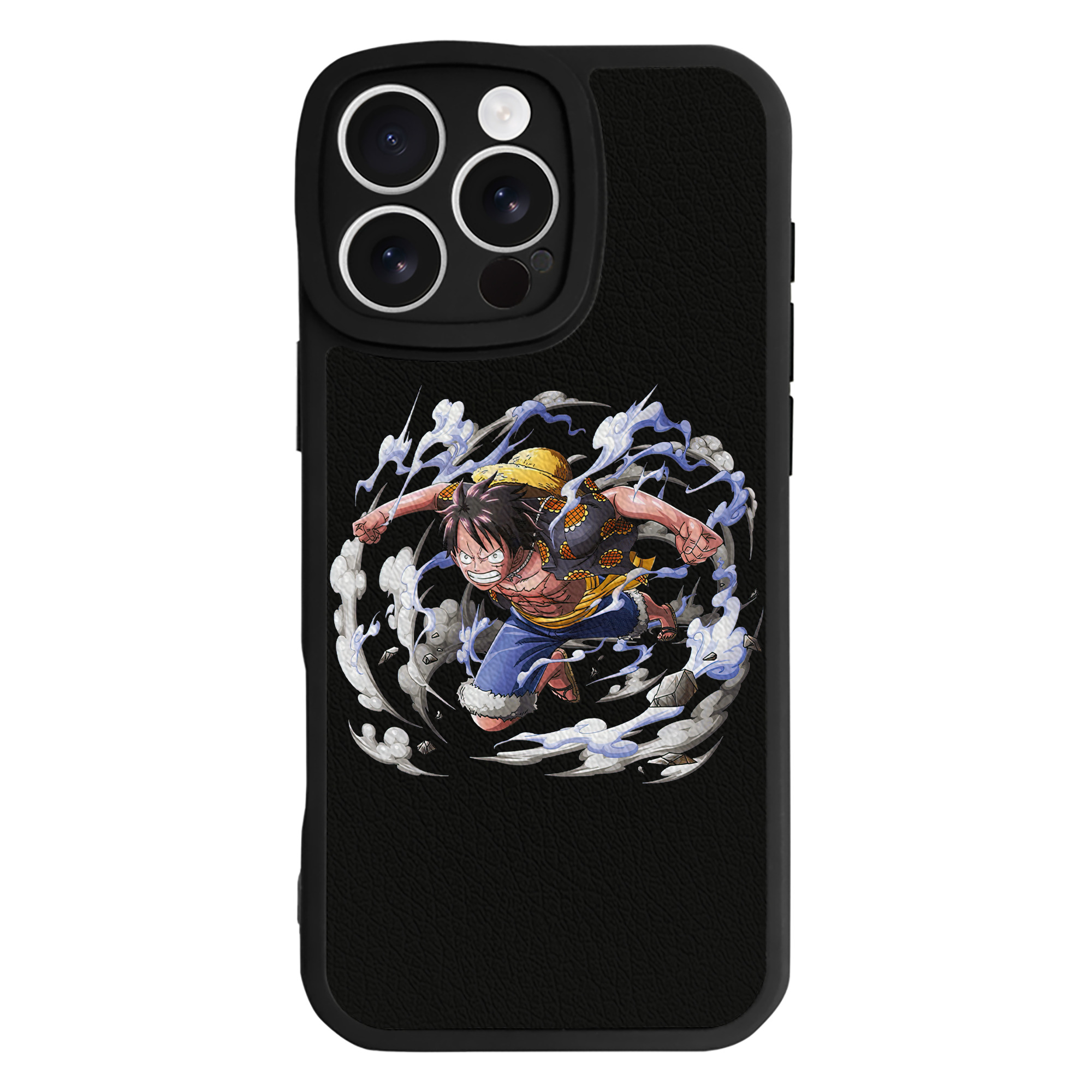 （画像用） ワンピース モンキー・D・ルフィ ONE PIECE Monkey D. Luffy 【iPhone 16シリーズ対応】シリコンスマホケース（レザー調） 材質：シリコン
